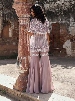 Seema Thukral-Mireia Embellished Jacket And Gharara Set-INDIASPOPUP.COM