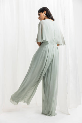 Seema Thukral-Sage Green Embellished Jumpsuit-INDIASPOPUP.COM