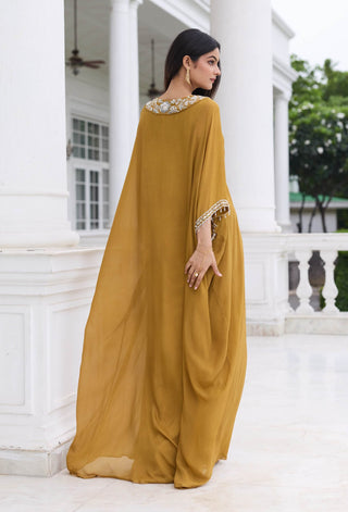 Shipra brass gold embellished kaftan