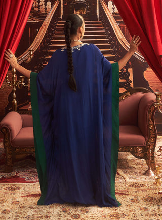 Mohini Electric Embellished Draped Kaftan by Seema Thukral available on Indiaspopup.com