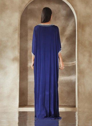 Seema Thukral-Electric Blue Embellished Kaftan-INDIASPOPUP.COM