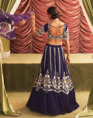 Rani Purple Lehenga Set by Seema Thukral available on Indiaspopup.com