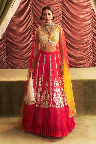 Kamala Rani Pink Lehenga Set by Seema Thukral available on Indiaspopup.com