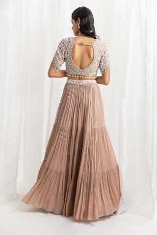 Seema Thukral-Dusty Pink Embellished Lehenga Set-INDIASPOPUP.COM