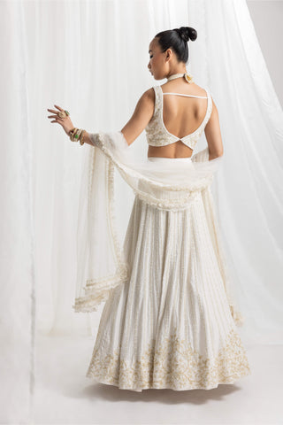 Seema Thukral-Ivory Embellished Lehenga Set-INDIASPOPUP.COM