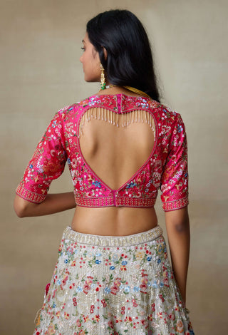 Sweetheart gray lehenga set