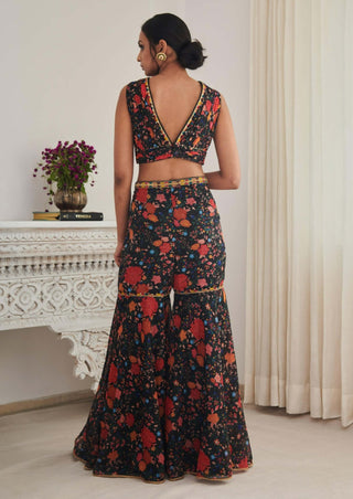 Sohan black gharara set