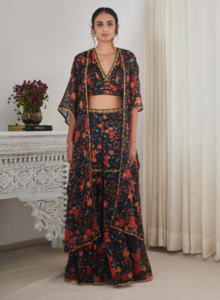 Sohan black gharara set