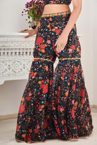 Sohan black gharara set