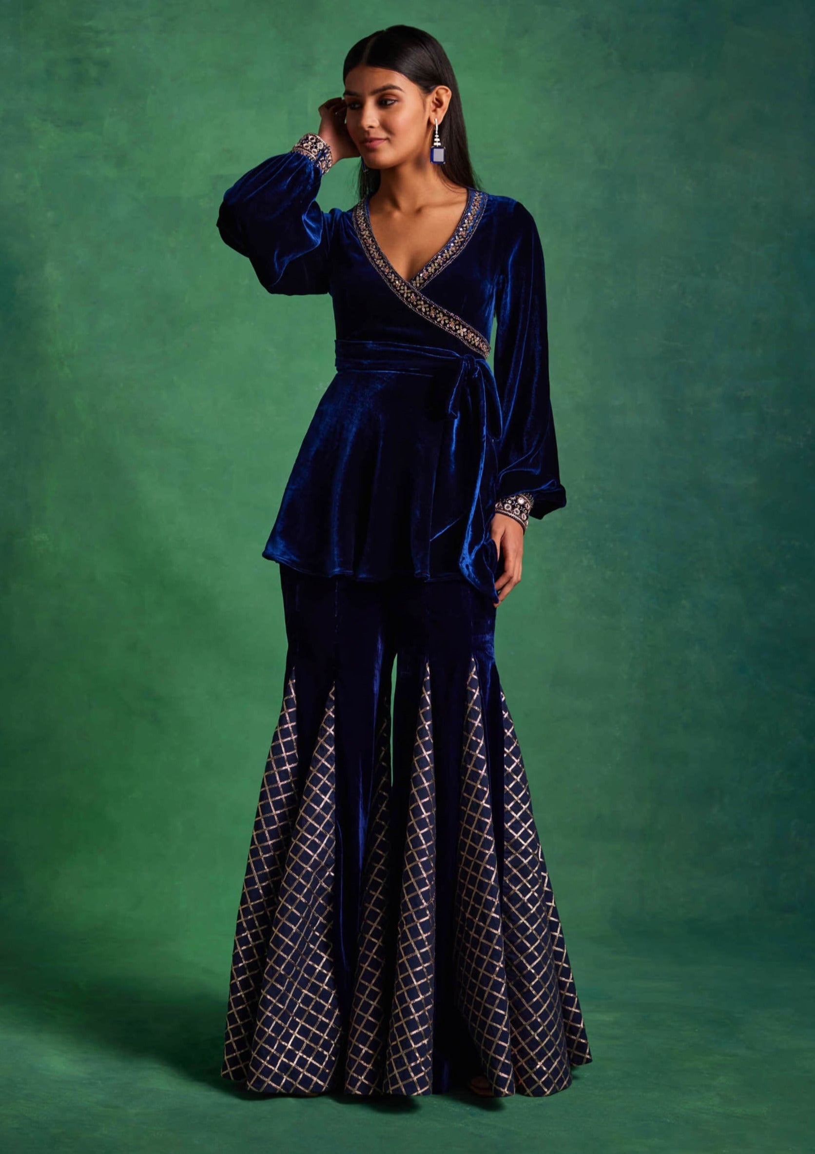 peplum velvet dress 1940s Navy Silk Velvet Dress & Jacket Set Peplum Waist, Lace Collar, Cocktail Outfit