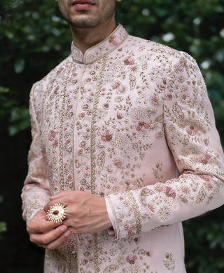 Primerose Embroidered Sherwani Set by Jatin Malik available on Indiaspopup.com