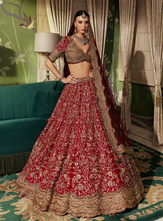 Sheesh mahal lehenga set