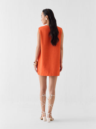 Sahara orange dawn short dress