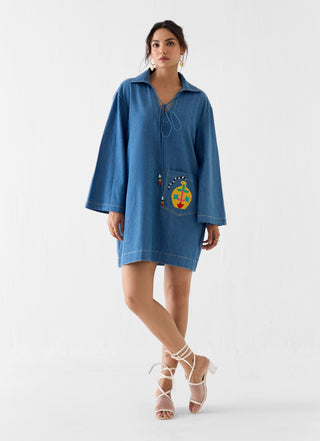 Indigo short dress