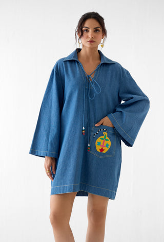 Indigo short dress