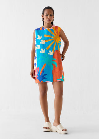 Kota multi print short dress