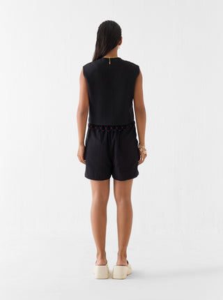 Sahara black night vest with shorts