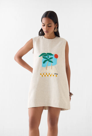 Sahara cream day short dress
