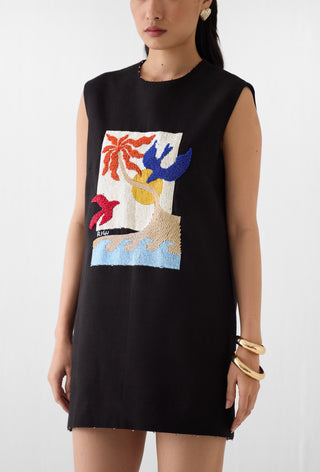 Sahara black night short dress