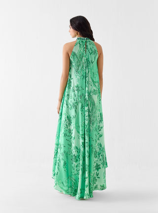 Buta green halter dress