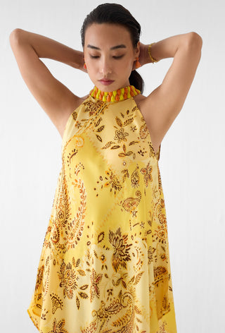 Ambi yellow halter top with pants