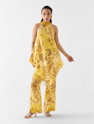 Ambi yellow halter top with pants