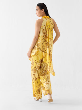 Ambi yellow halter top with pants