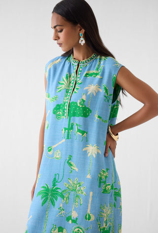 Nila blue kurta with pants