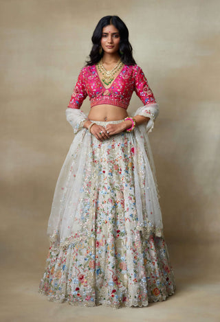 Sweetheart gray lehenga set