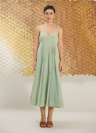 Matcha sage green strappy dress