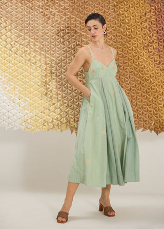 Matcha sage green strappy dress