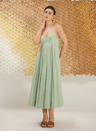 Matcha sage green strappy dress