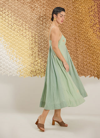 Matcha sage green strappy dress