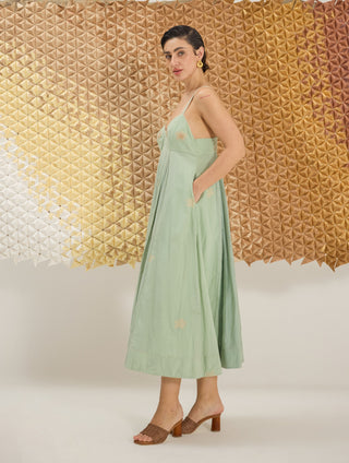Matcha sage green strappy dress