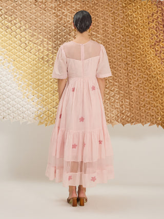 Powder pink a-line dress