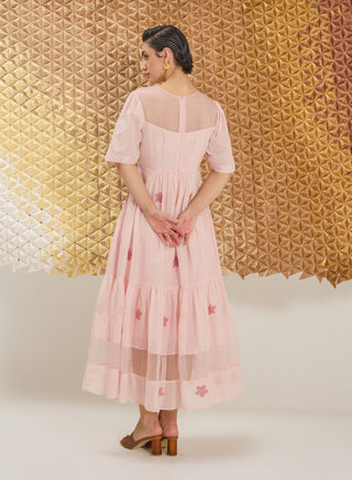 Powder pink a-line dress
