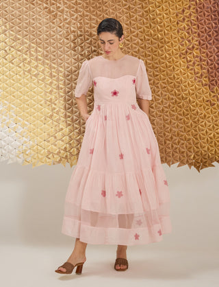 Powder pink a-line dress