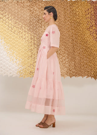 Powder pink a-line dress