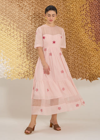 Powder pink a-line dress