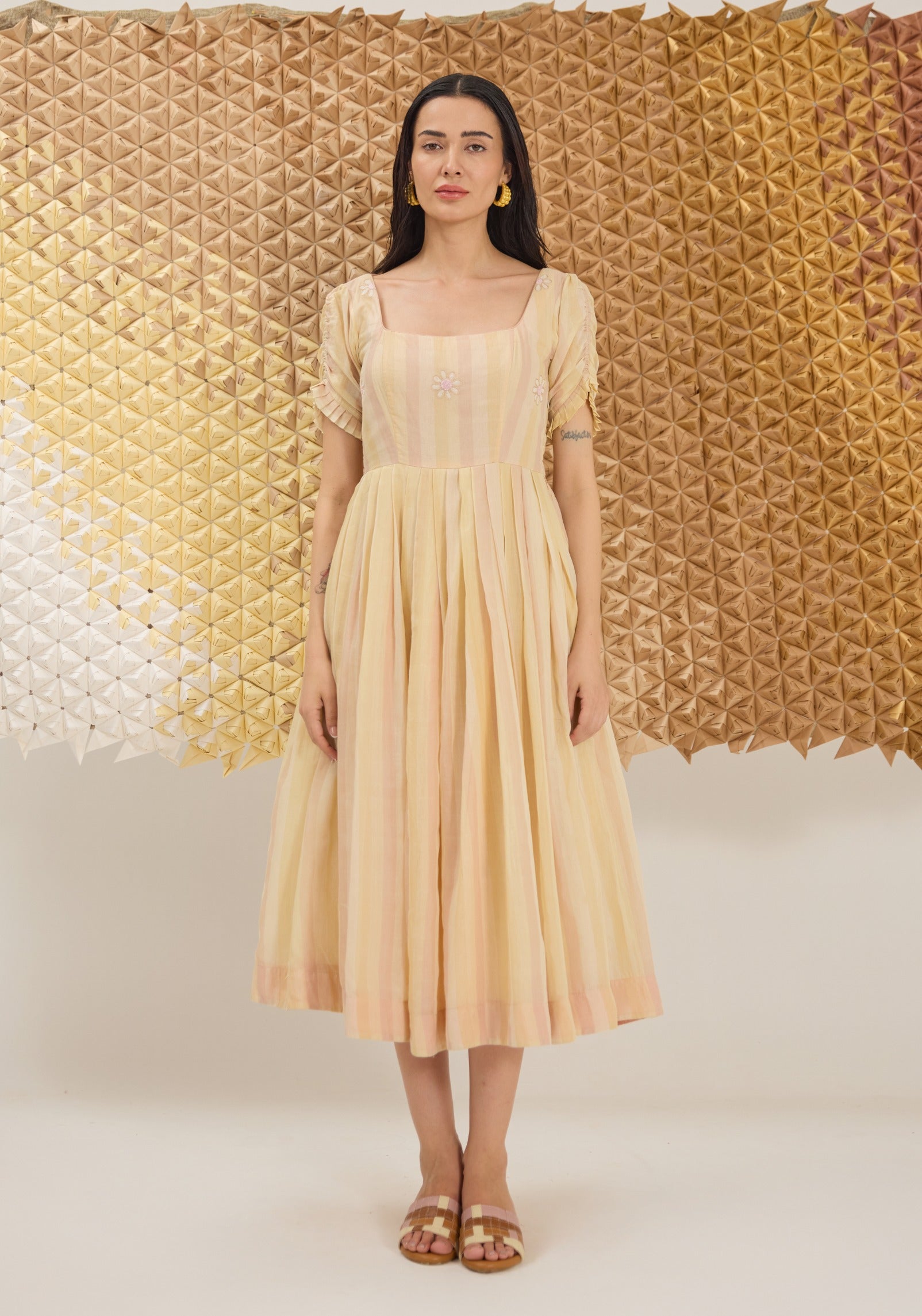 yellow pastel dress Soft pastel yellow dress S