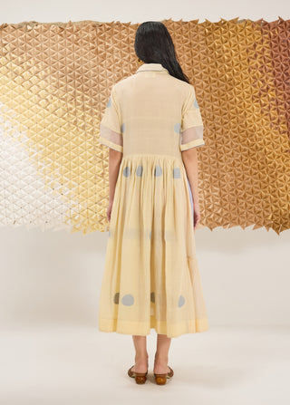 Cream yellow shirt dress