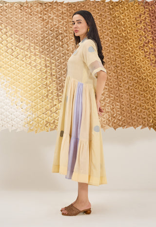 Cream yellow shirt dress