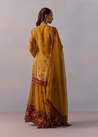 Anaisha Cannary Yellow Sharara Set by Kalista available on Indiaspopup.com