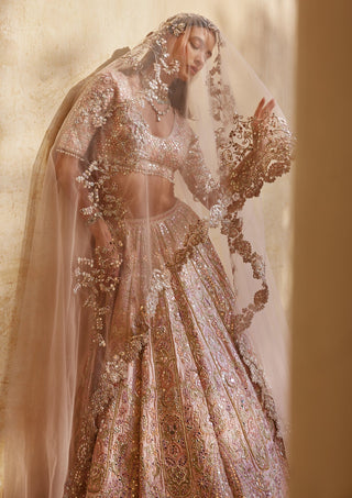 Rosepink Mirror Lehenga Set by Tamanna Punjabi Kapoor available on Indiaspopup.com