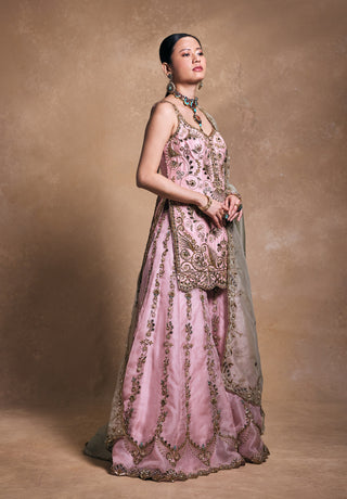 Blush and sage sharara set