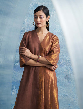 Woody Brown Kurta Set by Charkhee, available on Indiaspopup.com