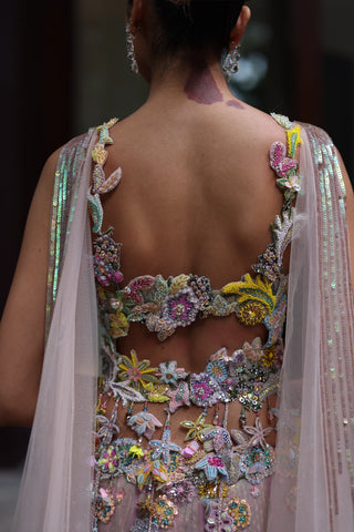 Sora tasselled lehenga and blouse