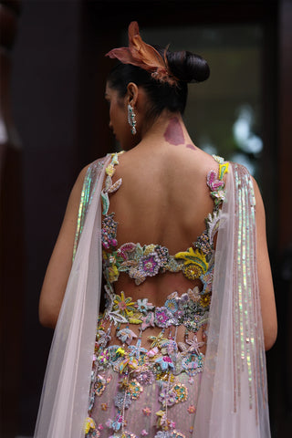 Sora tasselled lehenga and blouse