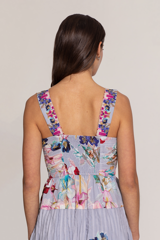 Anara multicolor ruched midi dress