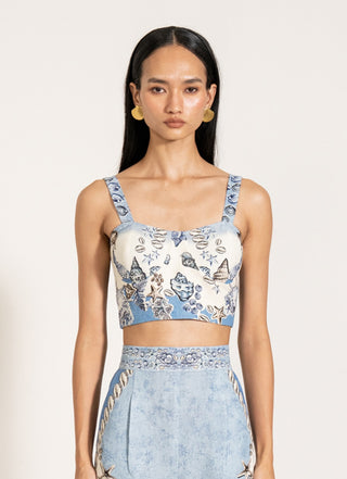 Coraline sky blue bustier